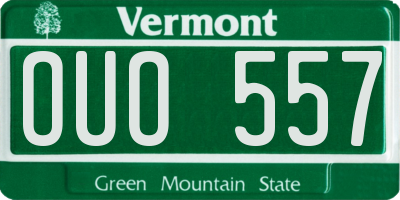 VT license plate OUO557