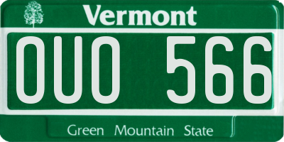 VT license plate OUO566