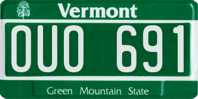 VT license plate OUO691