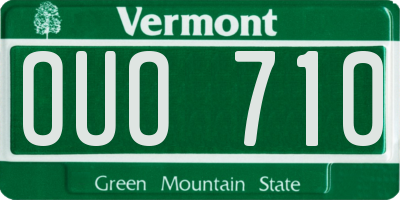 VT license plate OUO710