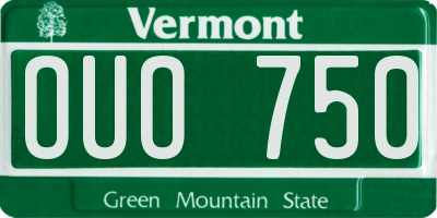 VT license plate OUO750
