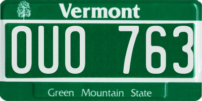 VT license plate OUO763