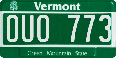 VT license plate OUO773