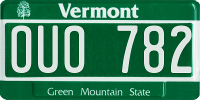 VT license plate OUO782