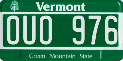 VT license plate OUO976