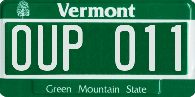 VT license plate OUP011