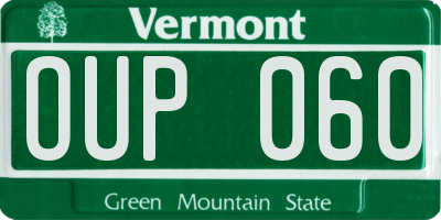 VT license plate OUP060