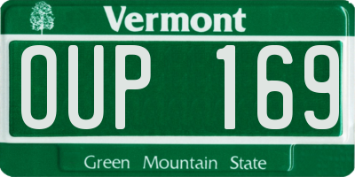 VT license plate OUP169