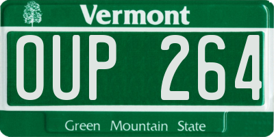 VT license plate OUP264