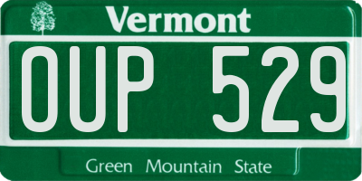 VT license plate OUP529