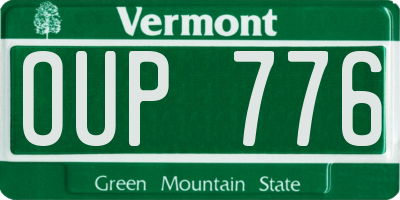 VT license plate OUP776