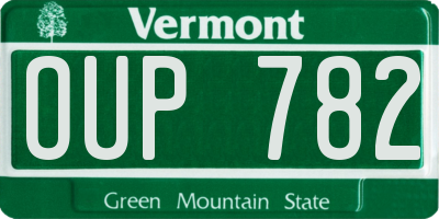 VT license plate OUP782