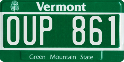 VT license plate OUP861