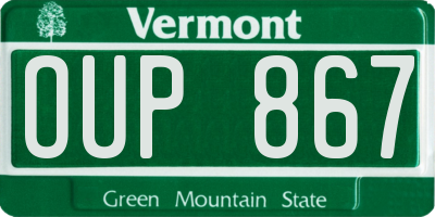 VT license plate OUP867