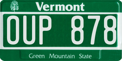 VT license plate OUP878