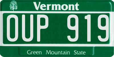 VT license plate OUP919