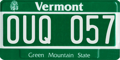 VT license plate OUQ057