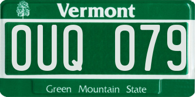VT license plate OUQ079
