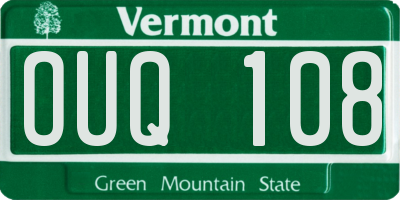 VT license plate OUQ108