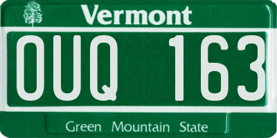 VT license plate OUQ163