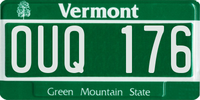 VT license plate OUQ176