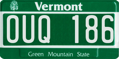 VT license plate OUQ186