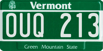 VT license plate OUQ213