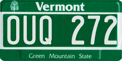 VT license plate OUQ272