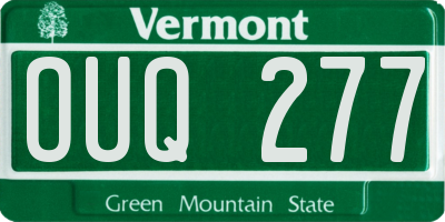 VT license plate OUQ277