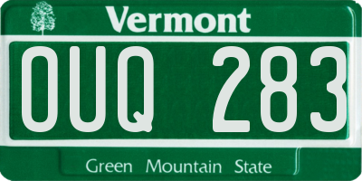 VT license plate OUQ283