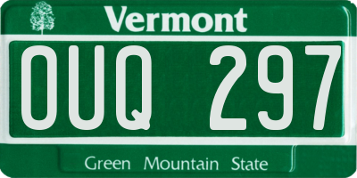 VT license plate OUQ297