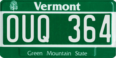 VT license plate OUQ364