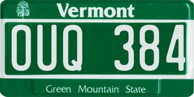 VT license plate OUQ384