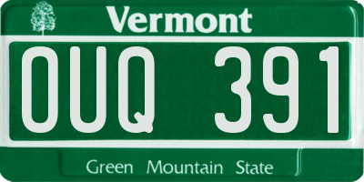 VT license plate OUQ391
