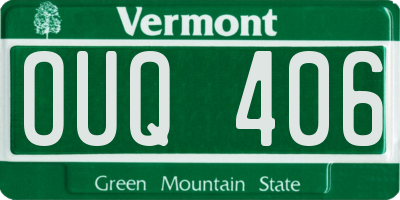 VT license plate OUQ406
