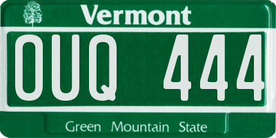 VT license plate OUQ444