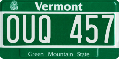 VT license plate OUQ457