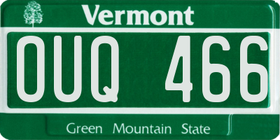 VT license plate OUQ466