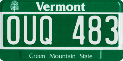 VT license plate OUQ483