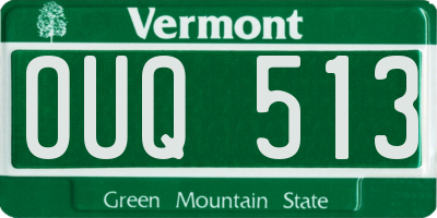 VT license plate OUQ513