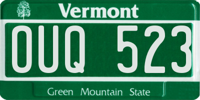 VT license plate OUQ523