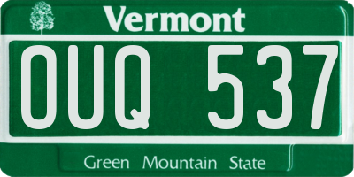 VT license plate OUQ537