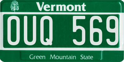VT license plate OUQ569