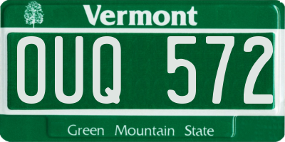 VT license plate OUQ572