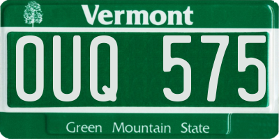 VT license plate OUQ575
