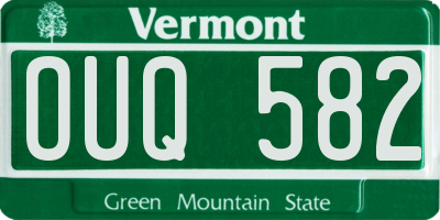 VT license plate OUQ582