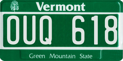 VT license plate OUQ618