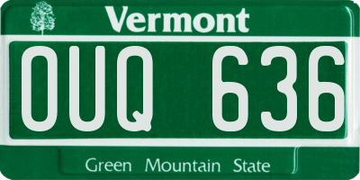 VT license plate OUQ636