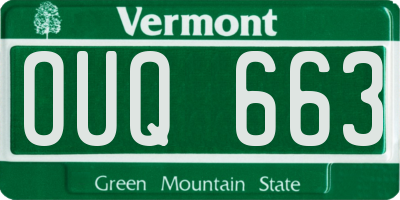 VT license plate OUQ663