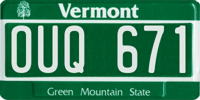 VT license plate OUQ671